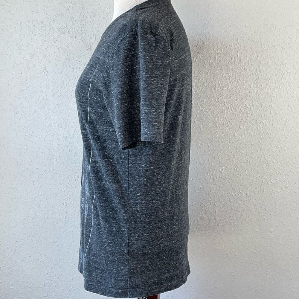 Pre-Owed Apt. 9 Womens Dark Gray American Flag 🇺🇸 Short Sleeve Top Size S - Picture 3 of 5